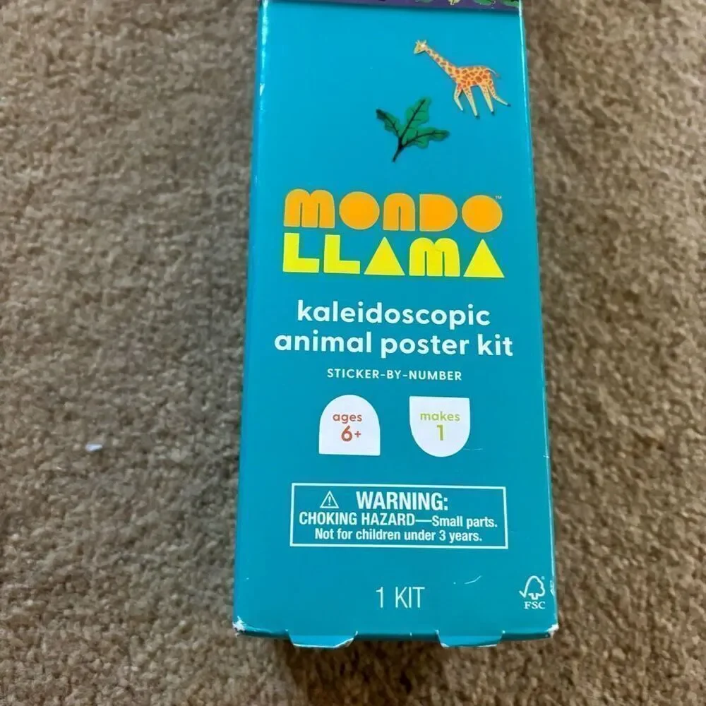 Mondo Llama Kaleidoscope Animal Poster Kit *New, Open Box*